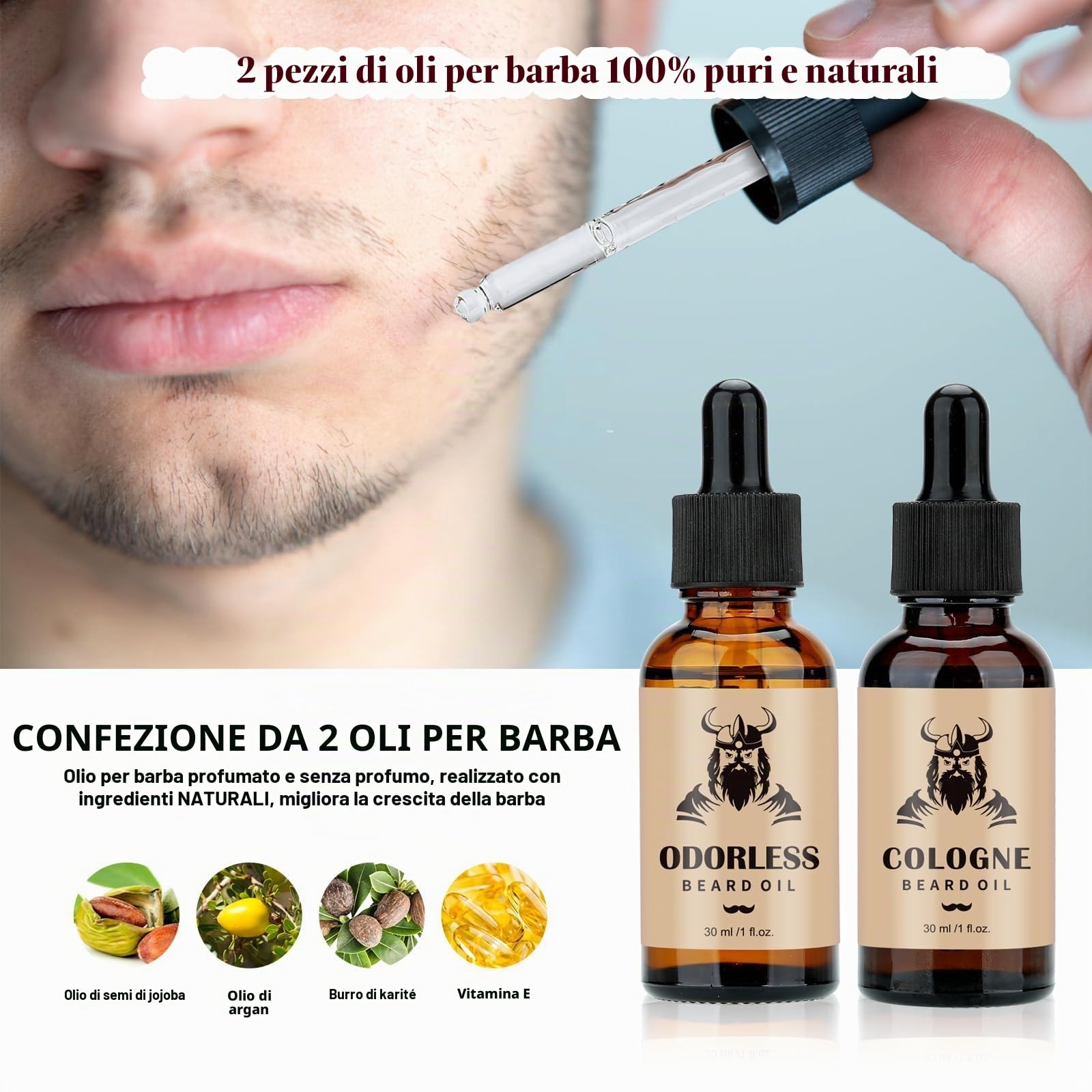 Exreizst Kit Barba per Uomo,Regalo Cura della barba Uomo Completo Professionale per Marito Papà -con2Olio per la crescita della barba, balsamo, pennello, pettine,sapone barba, custodia regalo uomo