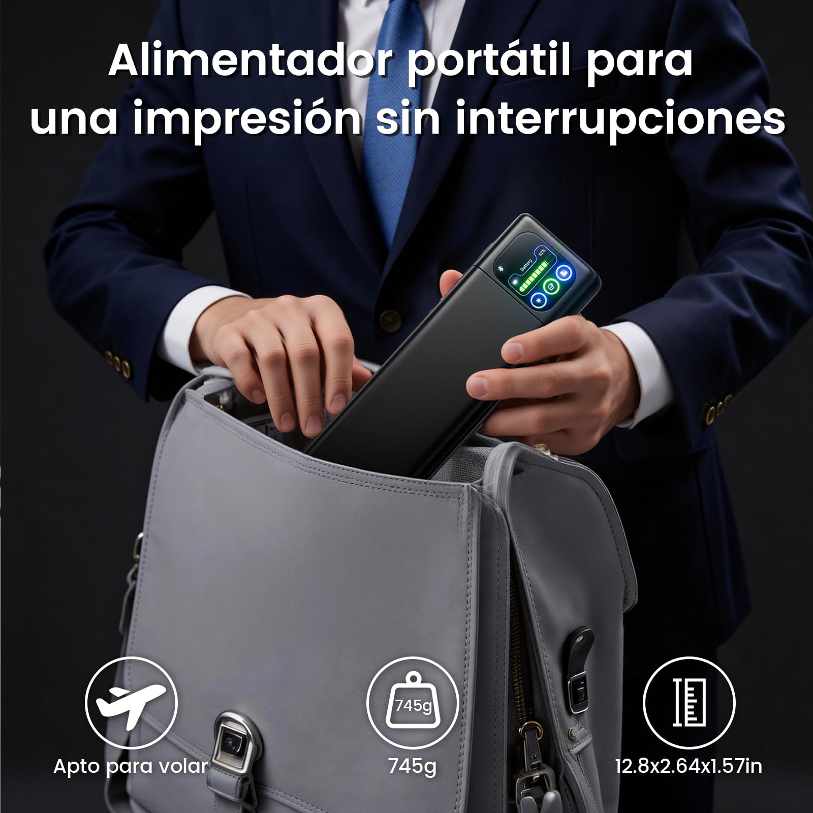 Phomemo M08D Impresora térmica portátil A4 con Pantalla táctil, Compatible con iPhone/PC/USB y Bluetooth inalámbrico, para Imprimir contratos/Documentos en Blanco y Negro sin Tinta