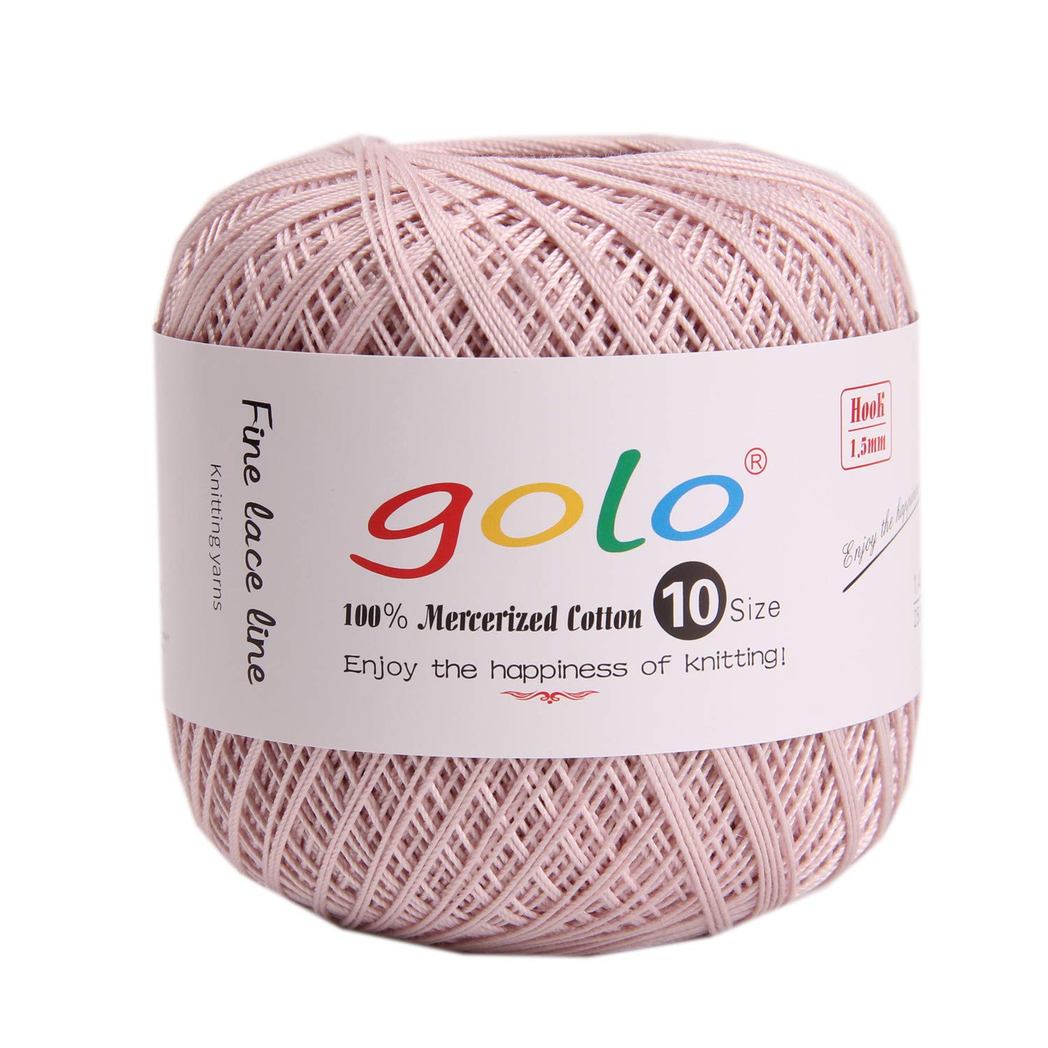 golo Crochet Thread Size 10 Yarn for Hand Knitting Crochet Yarn (Meat Pink-123)