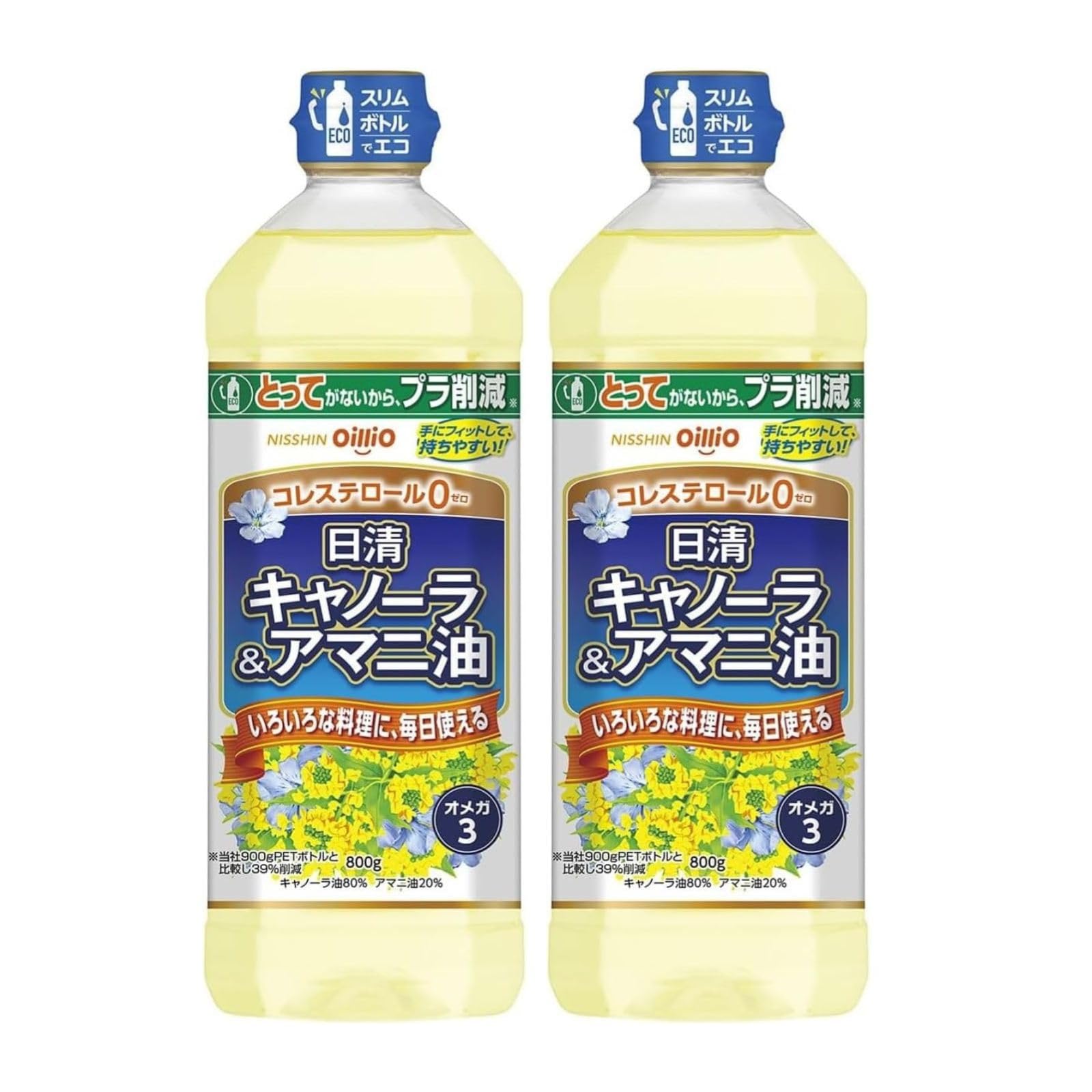 Amazon.co.jp: 日清オイリオ キャノーラ&アマニ油 ペット (加熱調理に