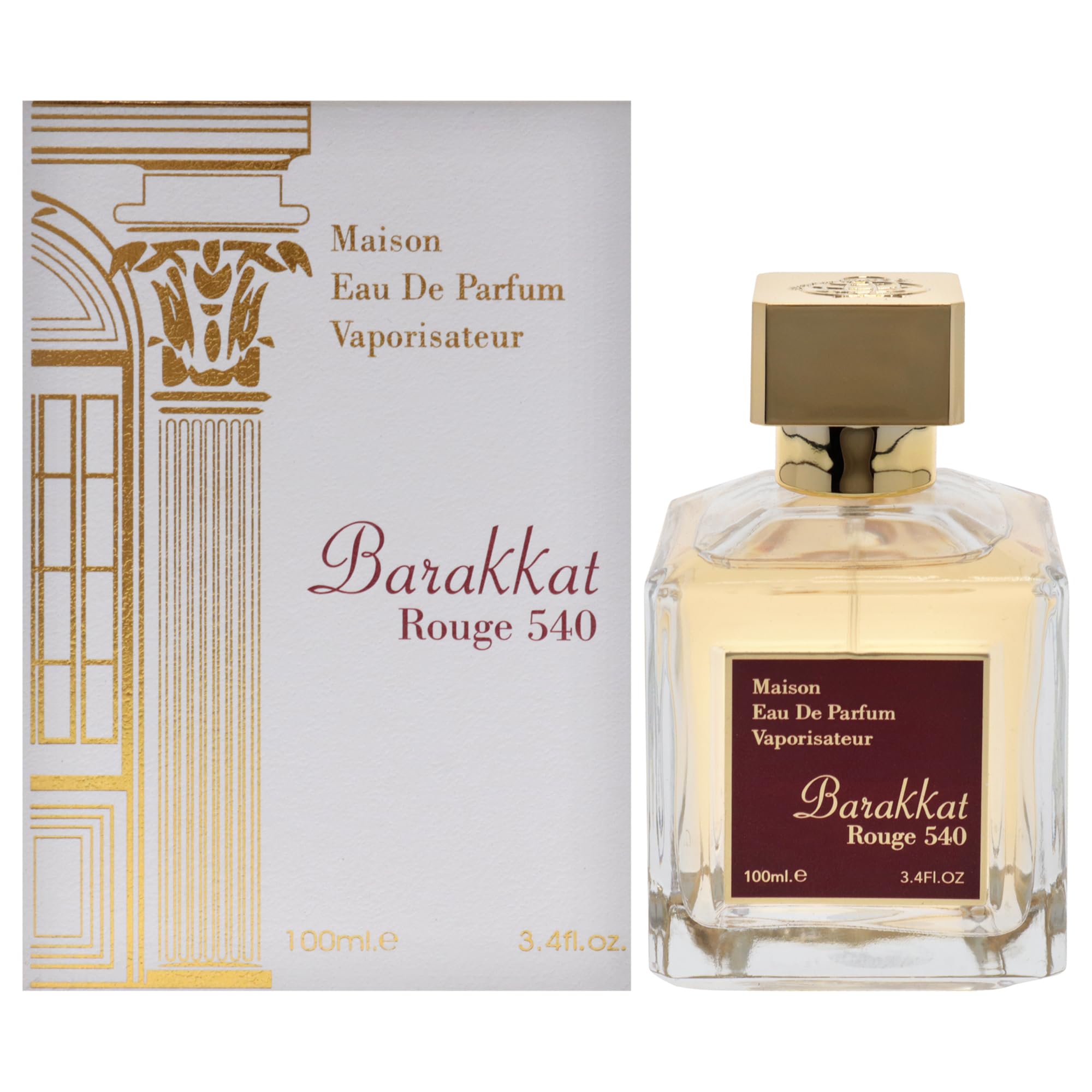 Barakkat Rouge 540 by Maison Alhambra for Women - 3.4 oz EDP Spray