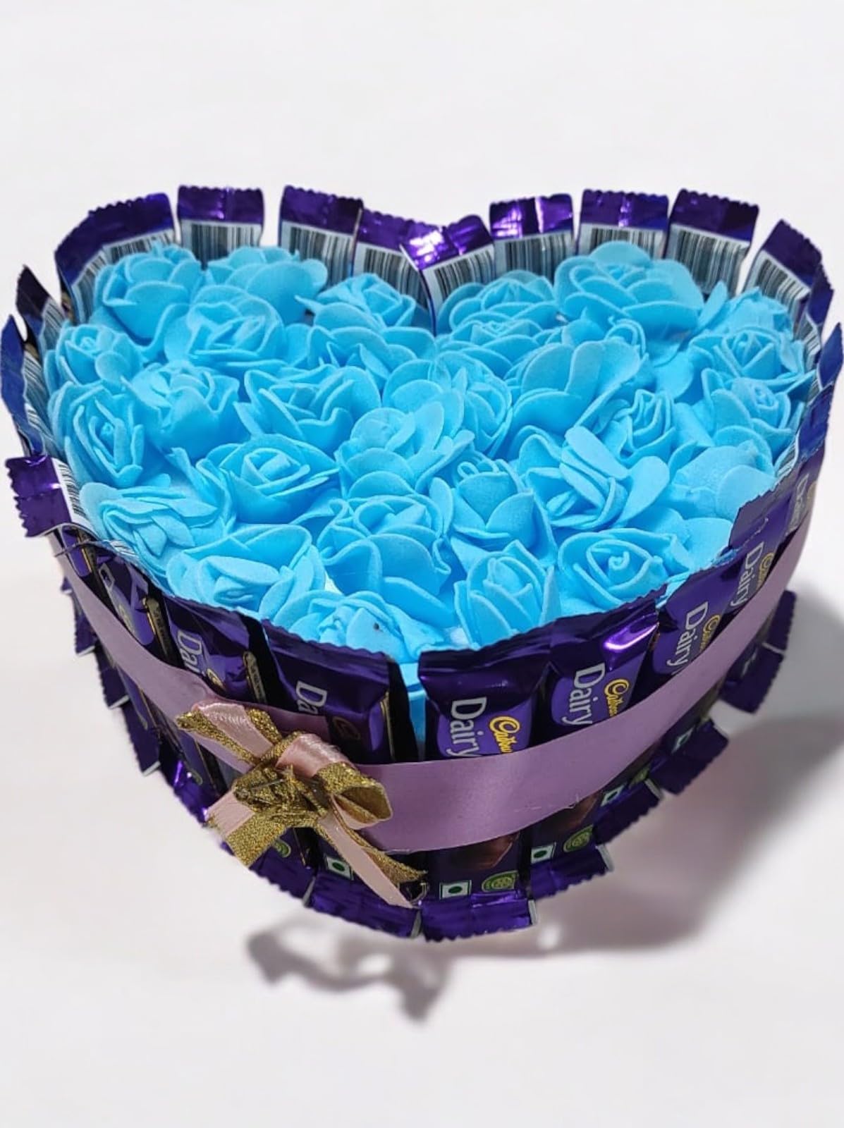 @Chocopops Heart Shape Gift Bouquet - Bouquet of Dairy Milk Chocolates (24pcs) with Artificial Flowers for Birthday, Anniversary, Special Occassion, Festival, 300 gram-image-10