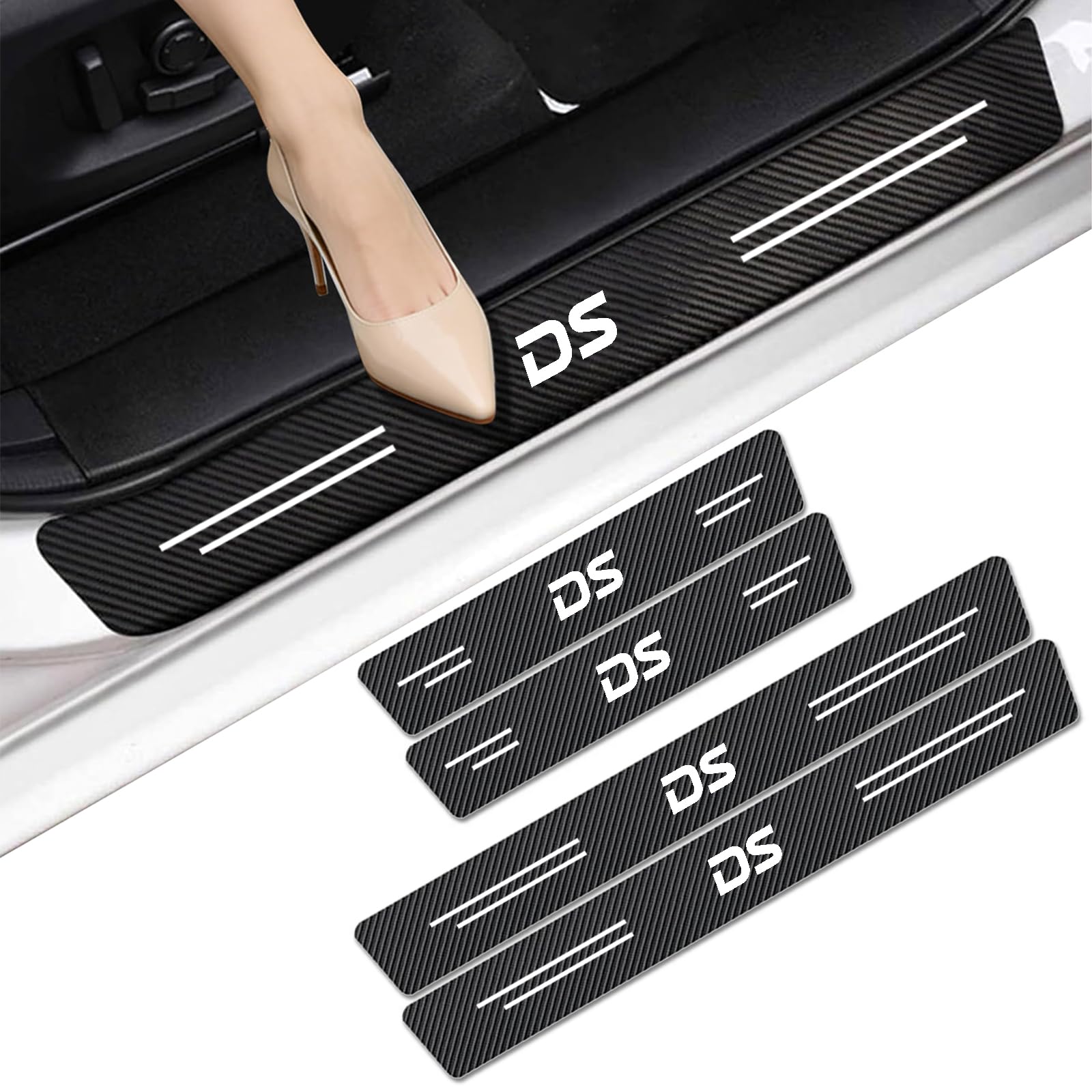WXH97F Car Door Sill Protector for Citroen DS3 DS4 DS5 DS7 DS9