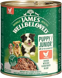 JAMES WELLBELOVED 6 x 800g Hund Junior Dose Nassfutter Huhn in Pastete product image
