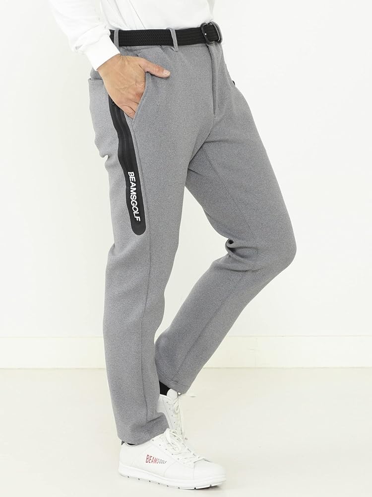 【美品】ビームスゴルフ ロングパンツ ストレッチ サイドロゴ ジップ 紺 S 美品】ビームスゴルフ ロングパンツ ストレッチ サイドロゴ