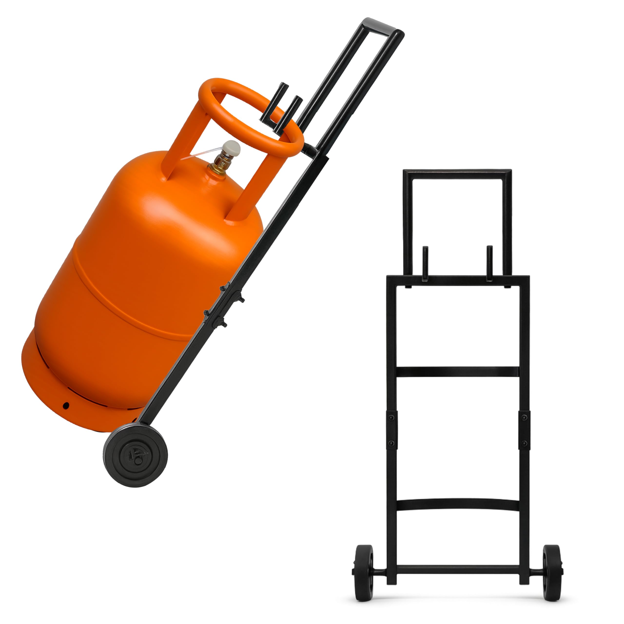 SONRET Gas Cylinder Trolley with Wheels | Heavy Duty Mild Steel Cylinder Trolley with Handle | Durable Gas Trolly with Wheels for Easy Movement, Safe Storage & Mobility of LPG Cylinders at Home-image-40