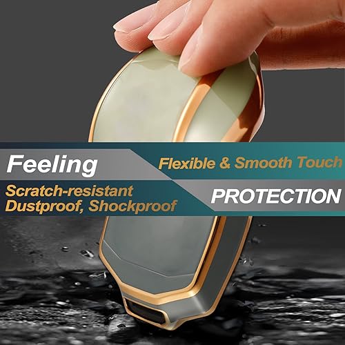 Miniatura 4 de FEYOUN Funda para llavero compatible con Chevy Chevrolet Suburban Tahoe GMC Terrain Yukon Yukon XL Smart 6 botones TPU remoto sin llave, accesorios