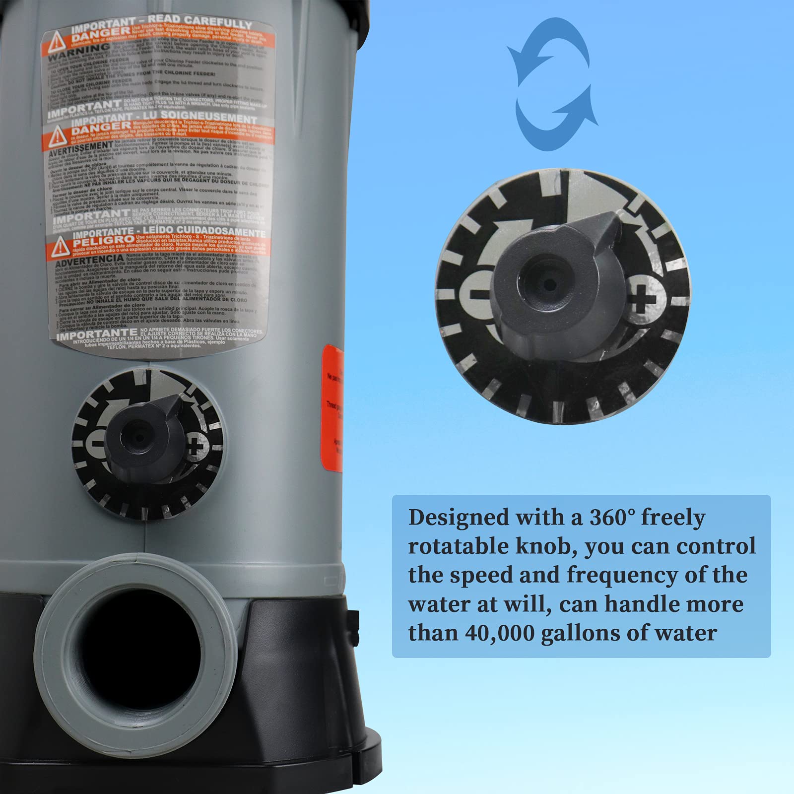 Buy Sprance CL220 Offline Automatic Pool Chlorinator for Swimming Pool Ponds Garden,Replacement