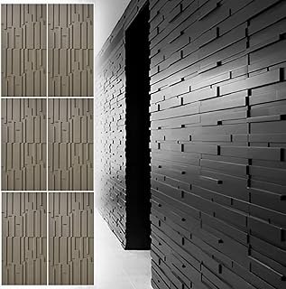 Large 3D Wood Grain Wall Panels 23.6"×47.2" - Waterproof PU Decorative Cladding, Interior Exterior(Curry,10pcs)