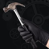 Vista 9 de TitanFlex Heavy Duty Black Nitrile Gloves, 6 Mil, Fully Textured, Mechanic Disposable Gloves, Latex Free, Powder Free