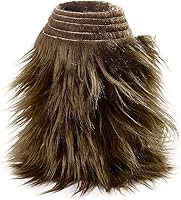 Vista 10 de Tiras precortadas de tela de piel sintética de felpa lanuda para gnomos, barba, cosplay, decoración enana (verde, 4 x 60 pulgadas)