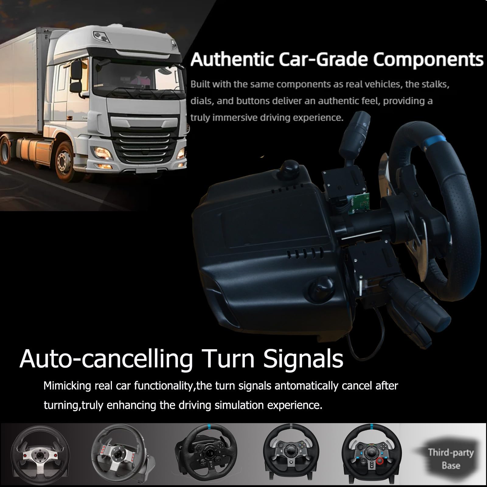 Adapter Drehsignal Lichtwischer Schalter für Logitech G29 G27 G920 G923 Lenkrad Automatischer Rebound Cruise Control Zündschlüssel