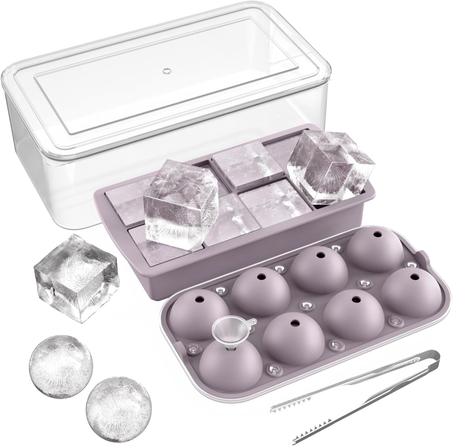 Large Ice Cube Tray for Whiskey Ice Ball Maker for Cocktails Large Ice Trays for