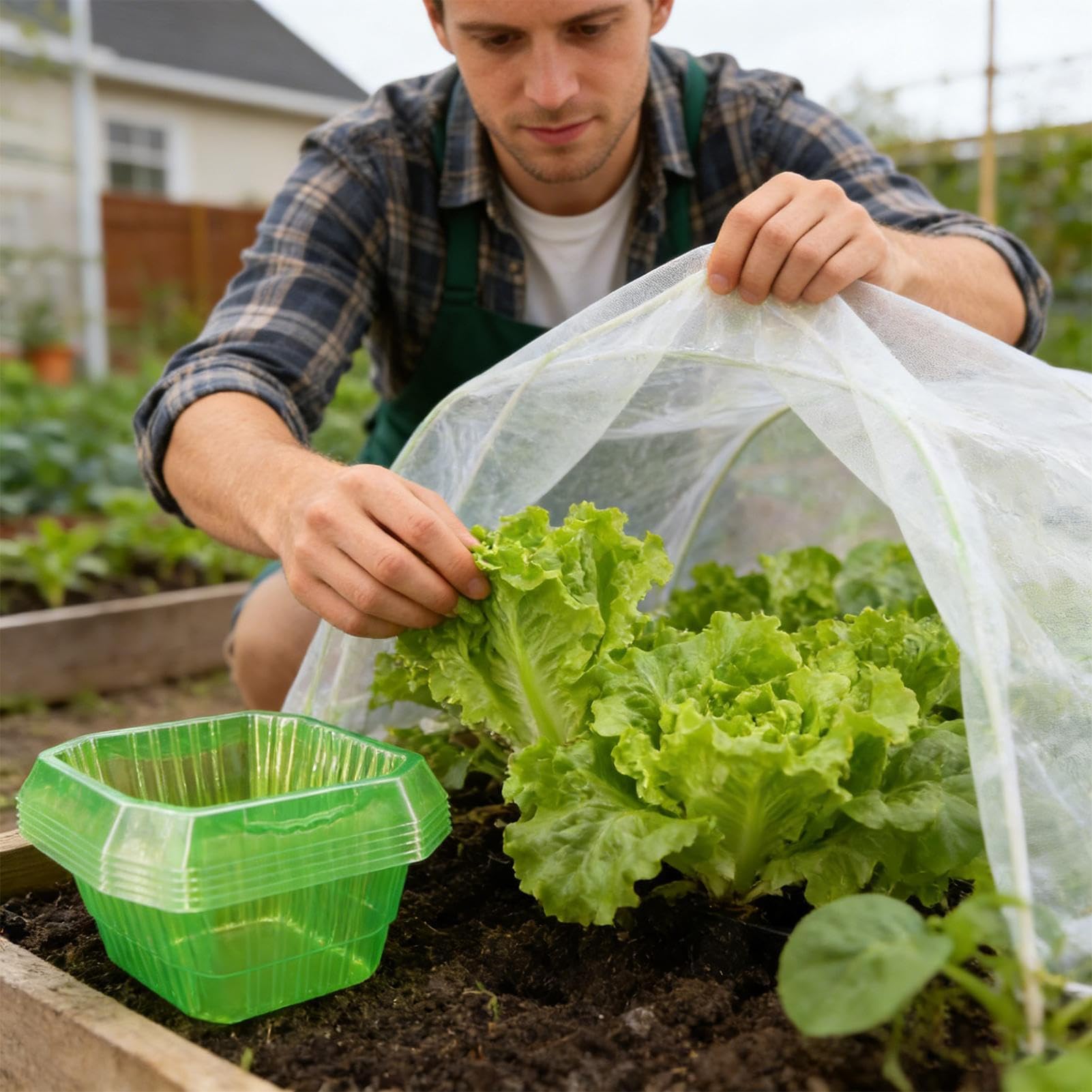 Generisch Anello di protezione per lumache, 20 pezzi, riutilizzabile, per il giardino, per la protezione di insalate e piantine durante la semina, la crescita e la crescita