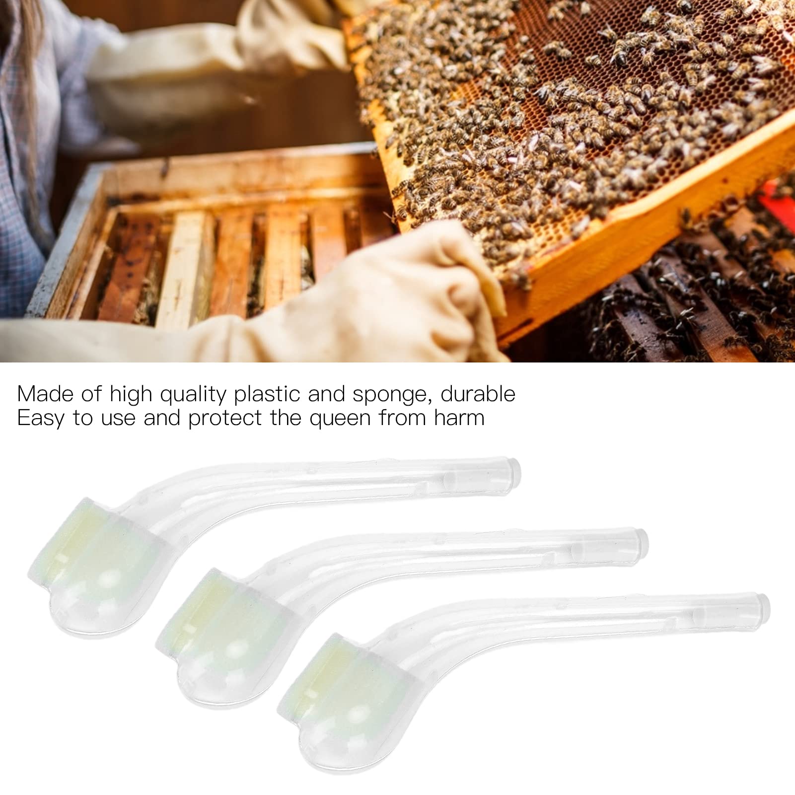 Queen Catcher Pipe en Plastique - 10 Pièces - Équipement D'apiculture Professionnel - Cage à Reine pour la Capture et l'Élevage de Mouches à Miell