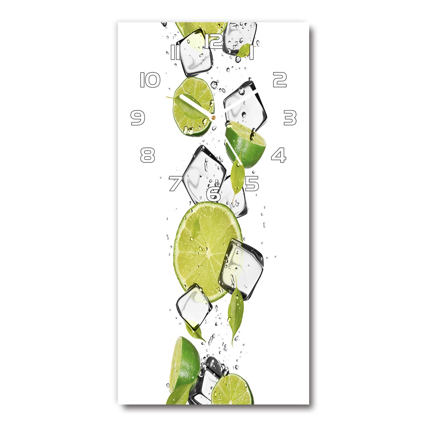 Horloge en Verre Silencieuse Tulup 30x60cm sans Tic-Tac pour Bureau et Salon