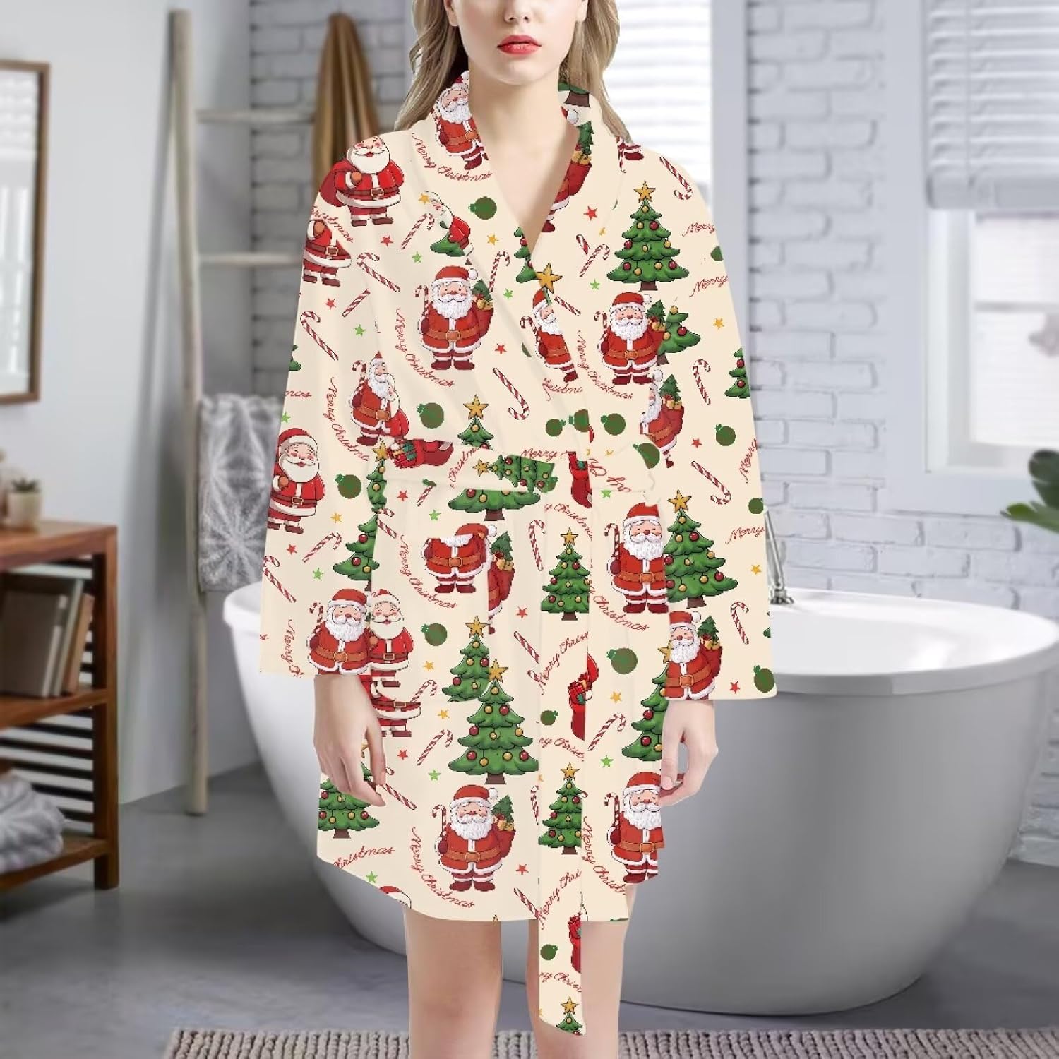 Women's Robe Lightweight with Belt Wrap Towel Comfortable and Soft