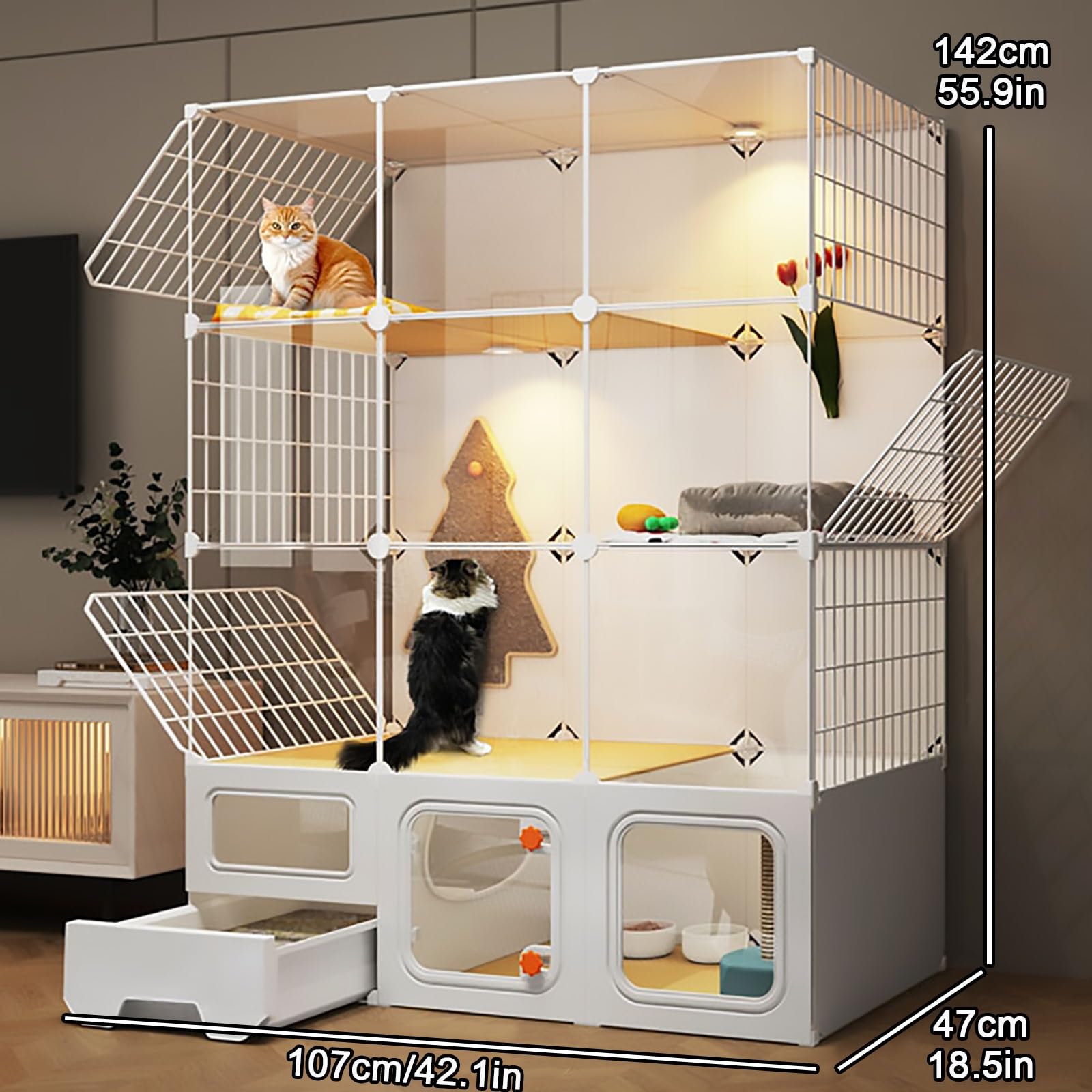 小動物用 四階建てケージ