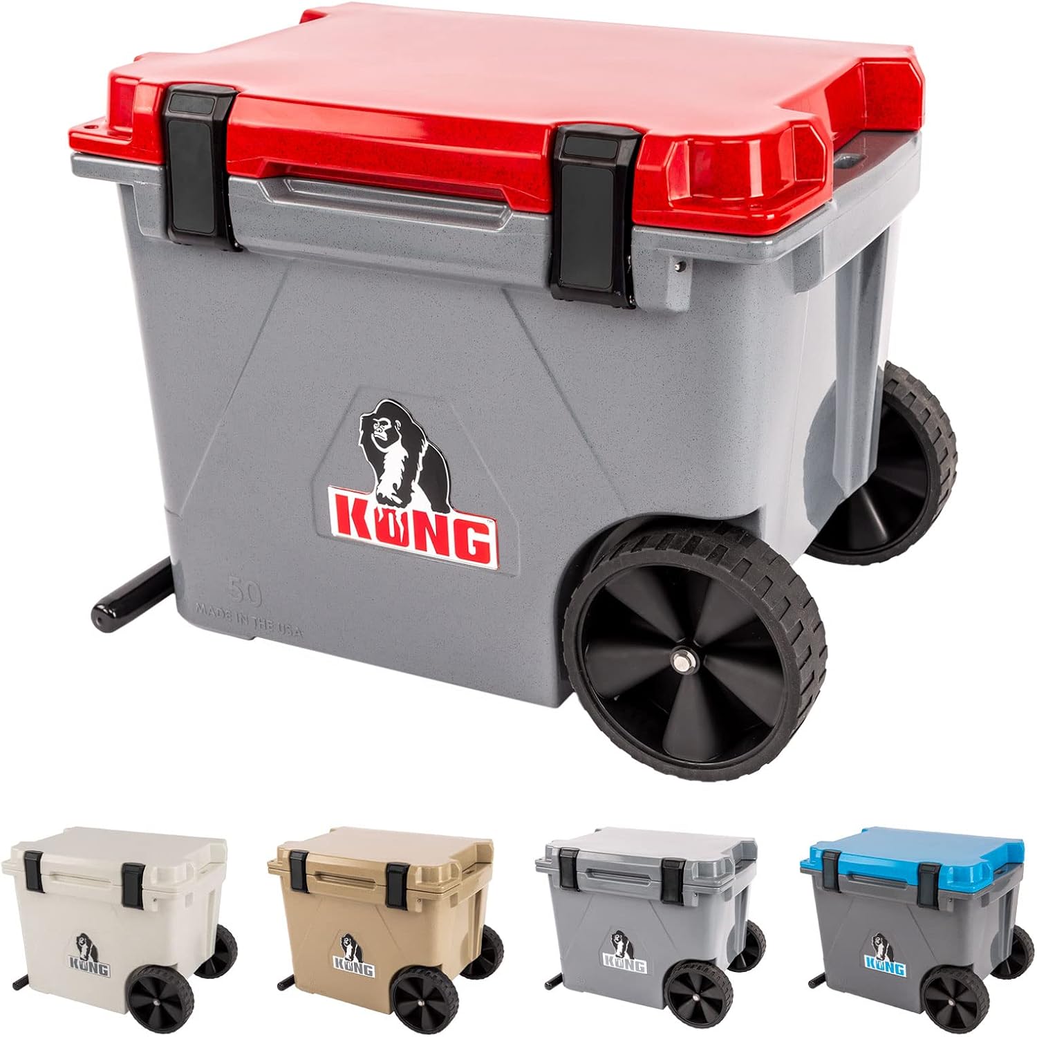 Amazon KONG クーラー 50クォートクルーザー ホイール付きクーラー 米国製 最大10日間の保冷力 丈夫な回転成形クーラー