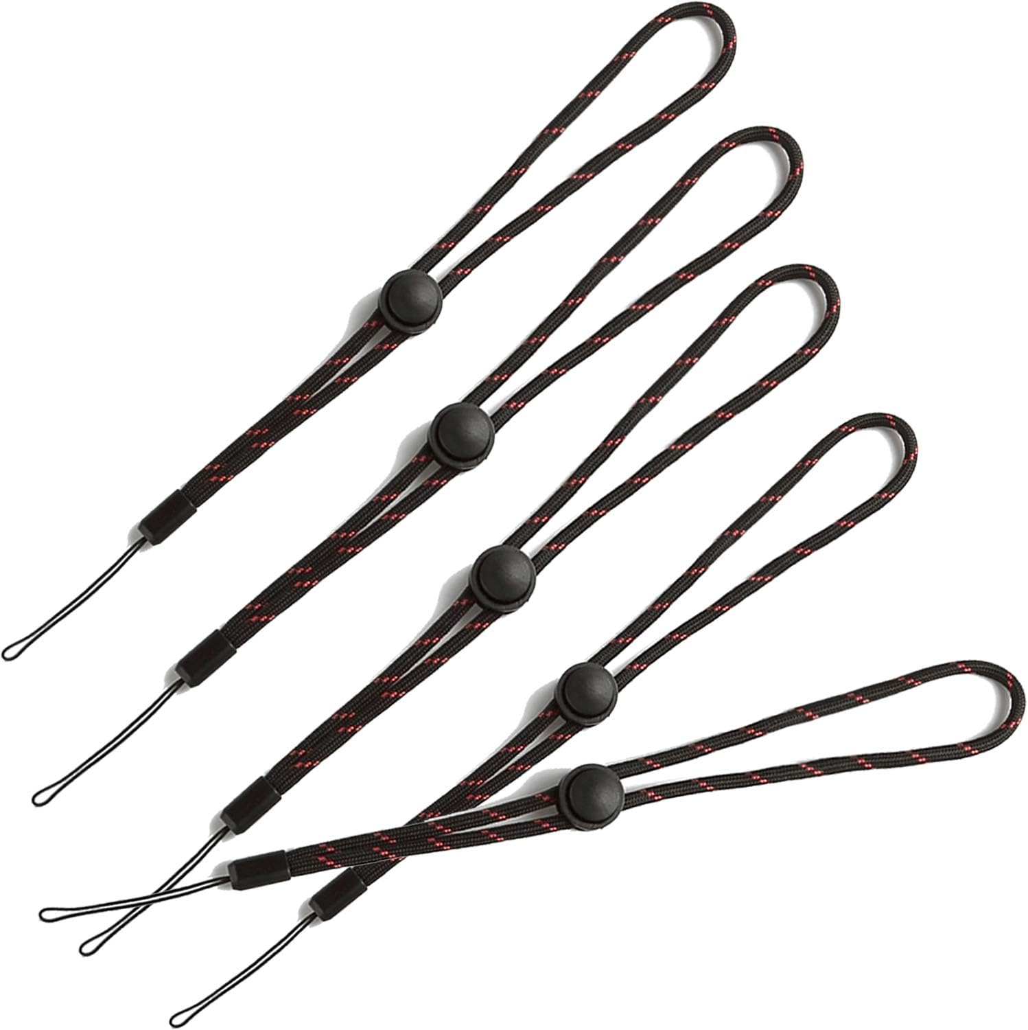 AMUU 5 PACK Wrist Lanyard Strap String Hand lanyards for USB Flash Drives Keys Flashlight Cameras Keychain Cellphone Water Bottle Badge Holders