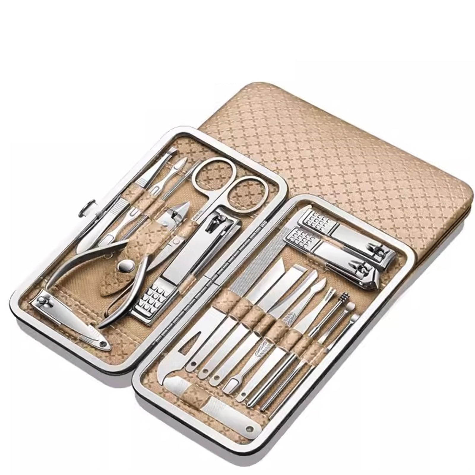 YJYJY Nail Clipper Set, 19PCS Set Complete of Nail Clippers Pedicure Tools Hand Care Beveled,Personal