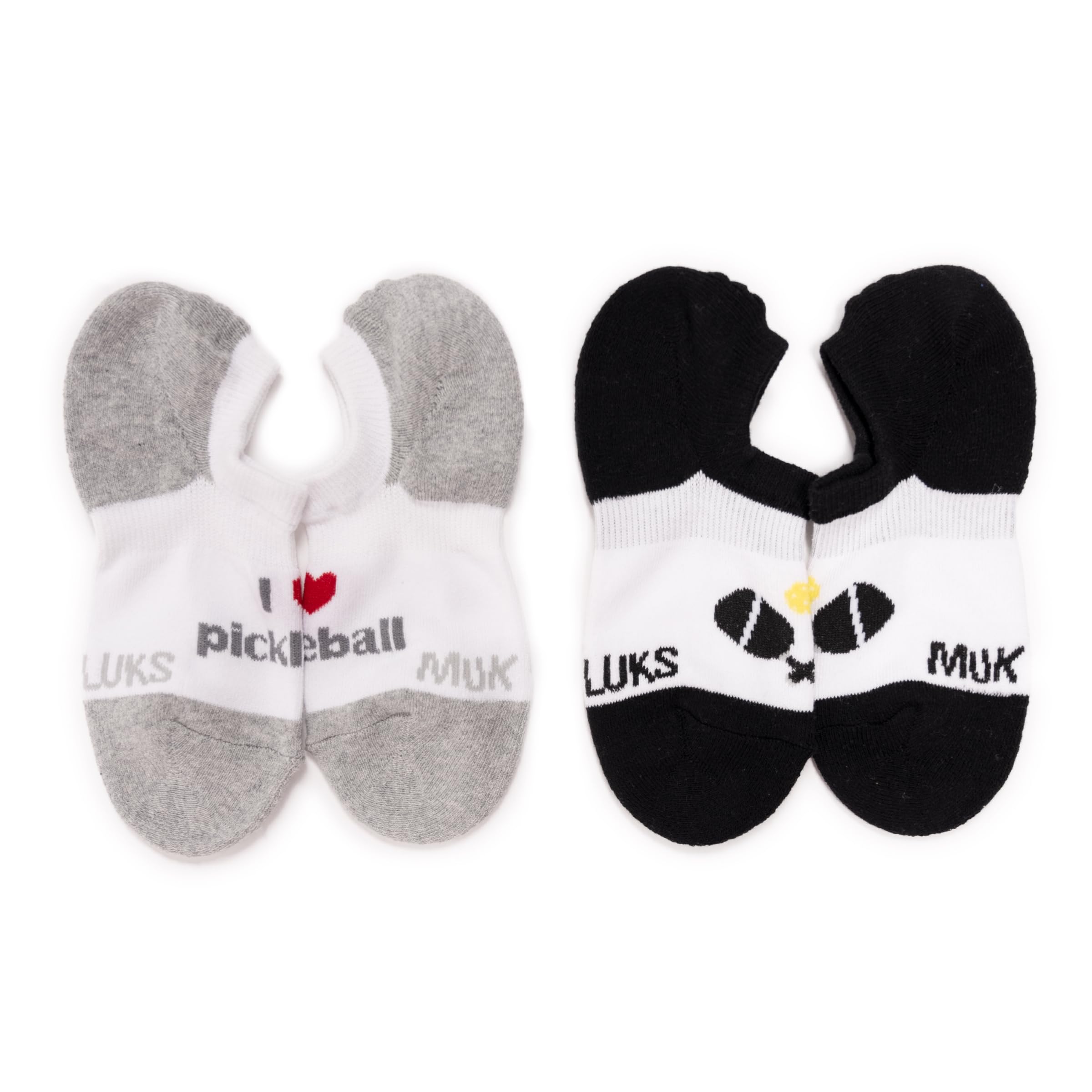 MUK LUKS Juego de 5 calcetines invisibles para pickleball para mujer, Básicos, Talla única