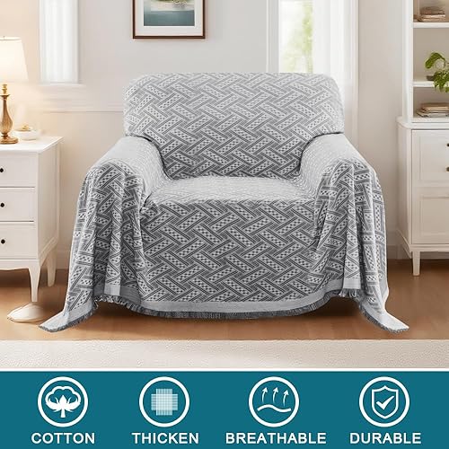 Miniatura 47 de Turquoize Fundas de sofá modulares en forma de L, funda de sofá seccional, lavable, 2 piezas, fundas de sofá para sofá seccional, con tela jacquard