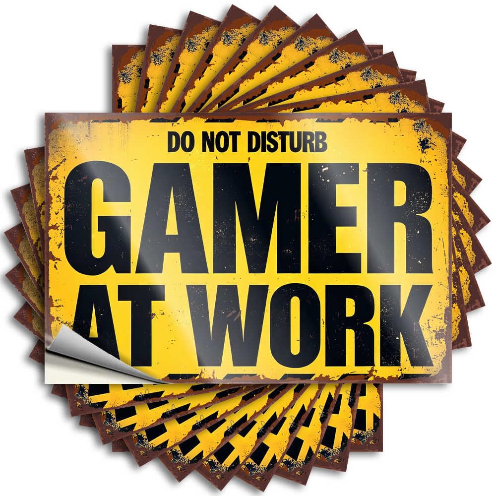 Restroom Decor Tattoo - Fall Dry Hat Stop Disturbing The Gamer At Work(12X18CM)