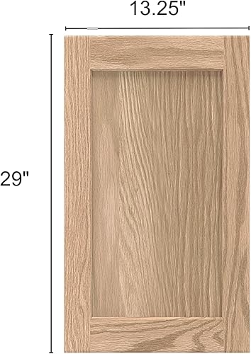 Miniatura 10 de Reemplazo de puerta de gabinete de cocina de roble sin terminar de 11.5W x 29H, estilo agitador