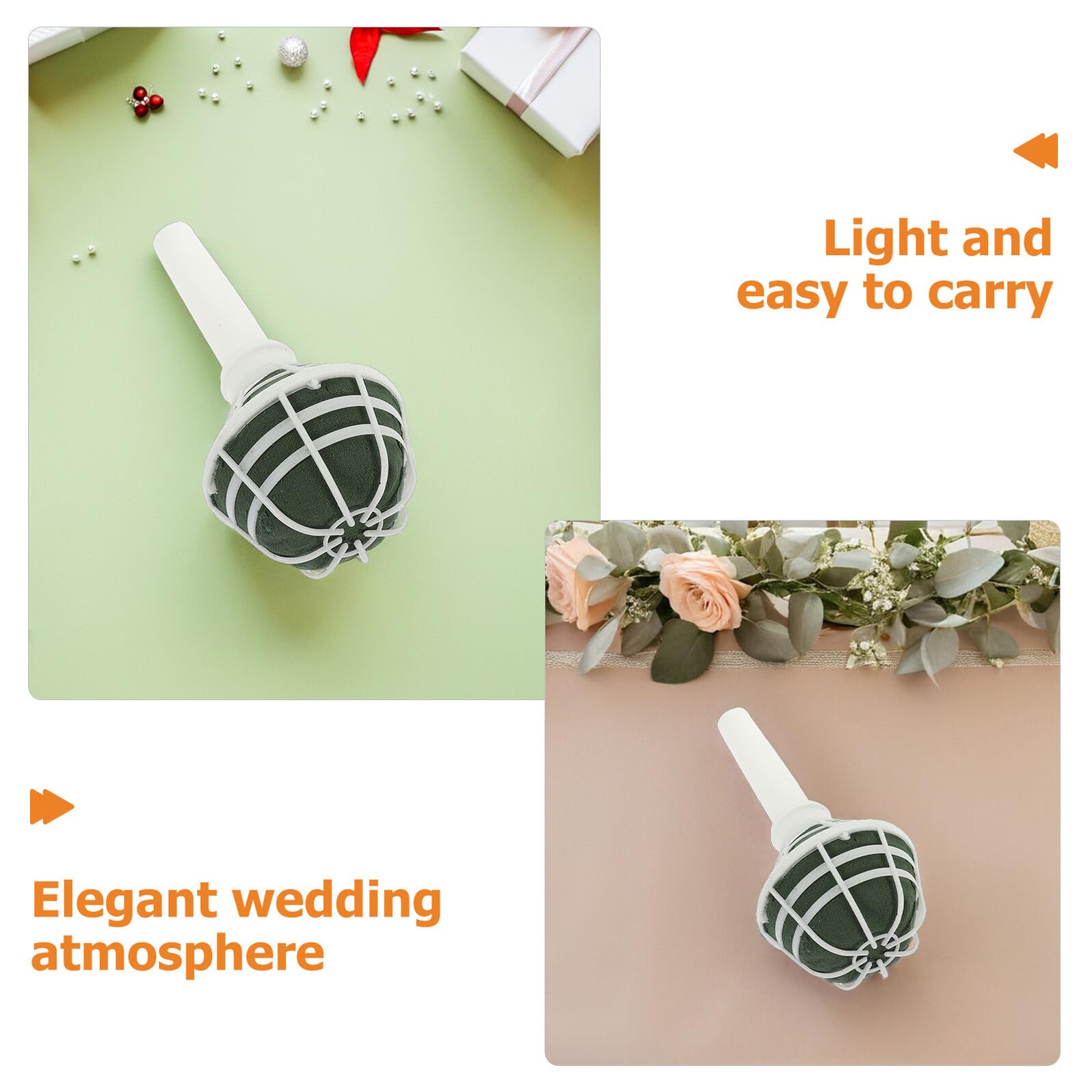 18 Piezas Soporte para Novia Base Plástica Resistente para Arreglos con Soporte de Tallo para Bodas y Decoración DIY