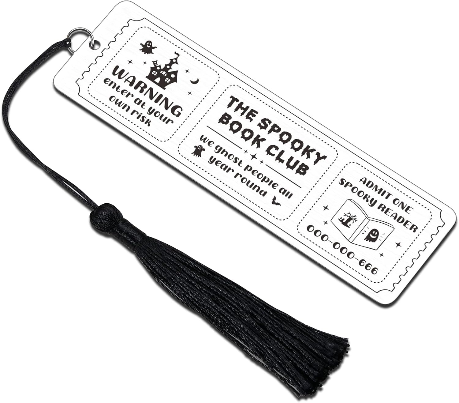 Halloween Spooky Basket Stuffer Bookmark for Women Teen