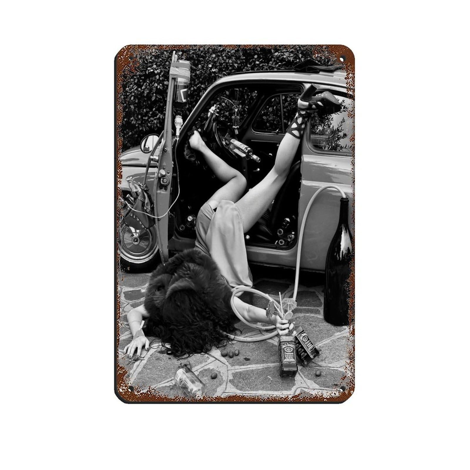 Home Bar Decor, Alcohol Poster Tin Sign Vintage Metal Pub Club Cafe Bar Home Wall Art Decoration Poster Retro 8x12inch(20x30cm)