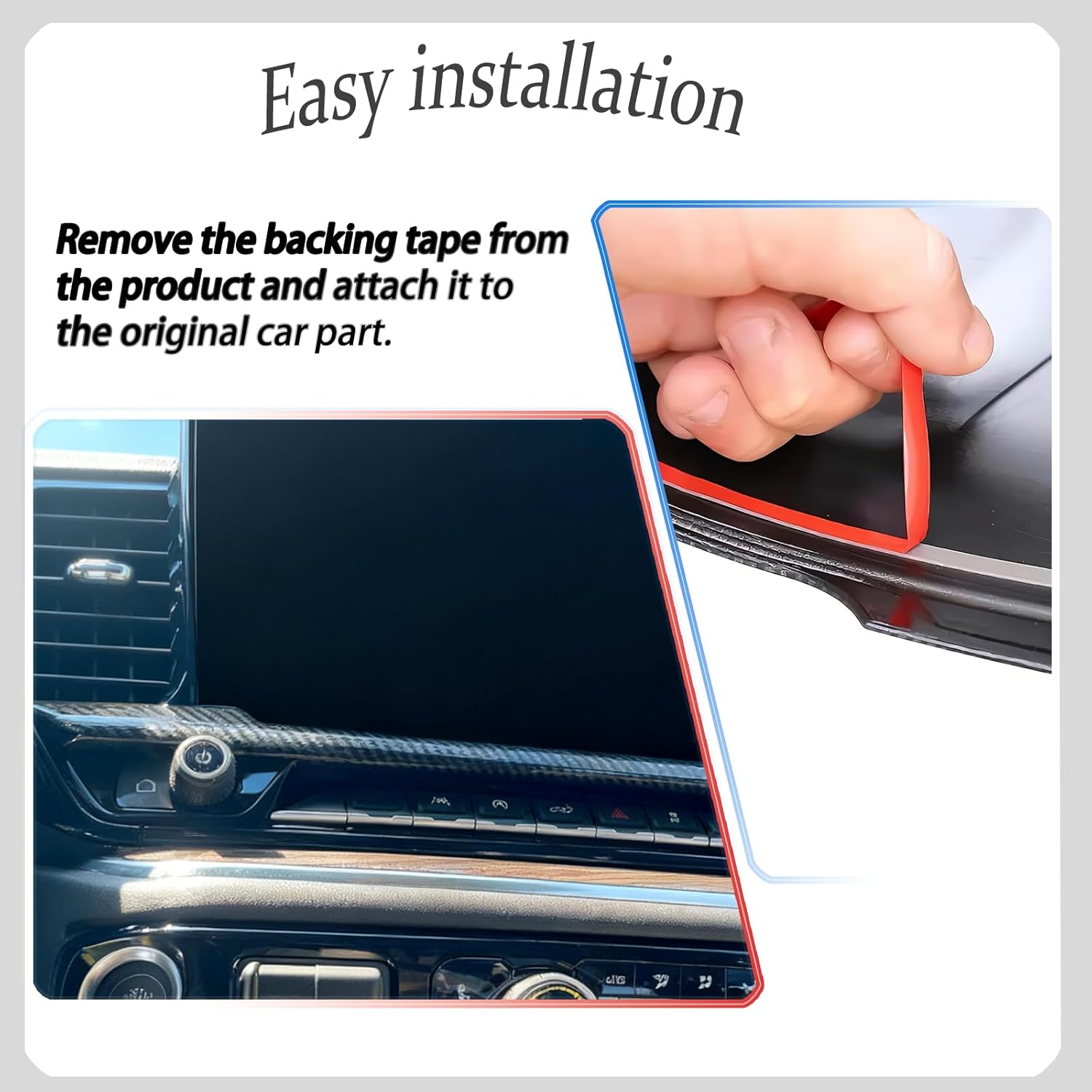 AC Vent Trim, Compatible with 2022 2023 2024 2025 2026 Chevy Silverado 1500, Interior Center Console Dash Panel Trim Overlay - Carbon Fiber Pattern Protective Accessories