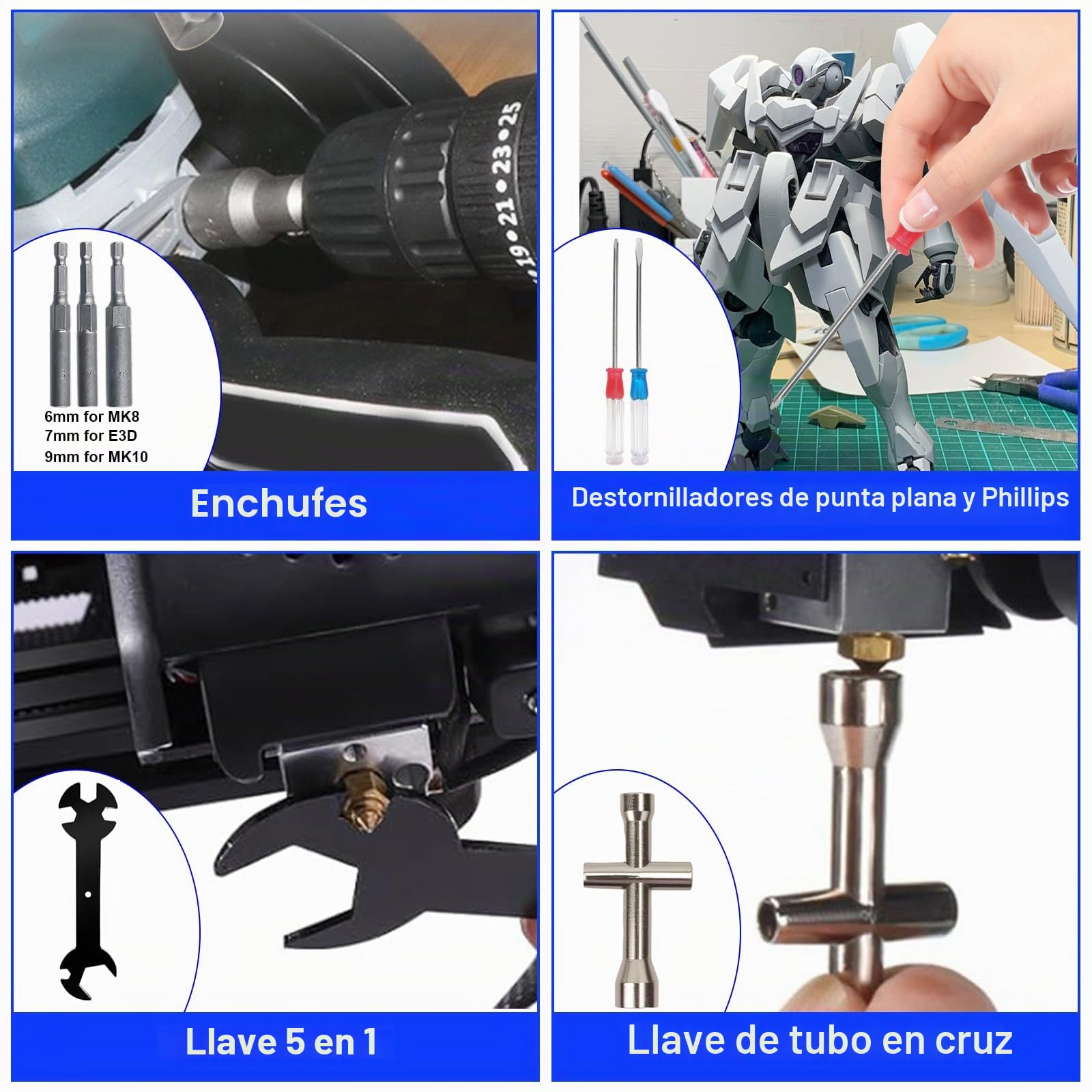 202 PCS 3D Impresora Herramientas Kit, Incluye Kit de Limpieza de Boquillas, Desbarbado, Herramientas de Extracción, Llaves, Pinzas, Alicates y más, Limpieza y Acabado de Modelos de Impresión 3D