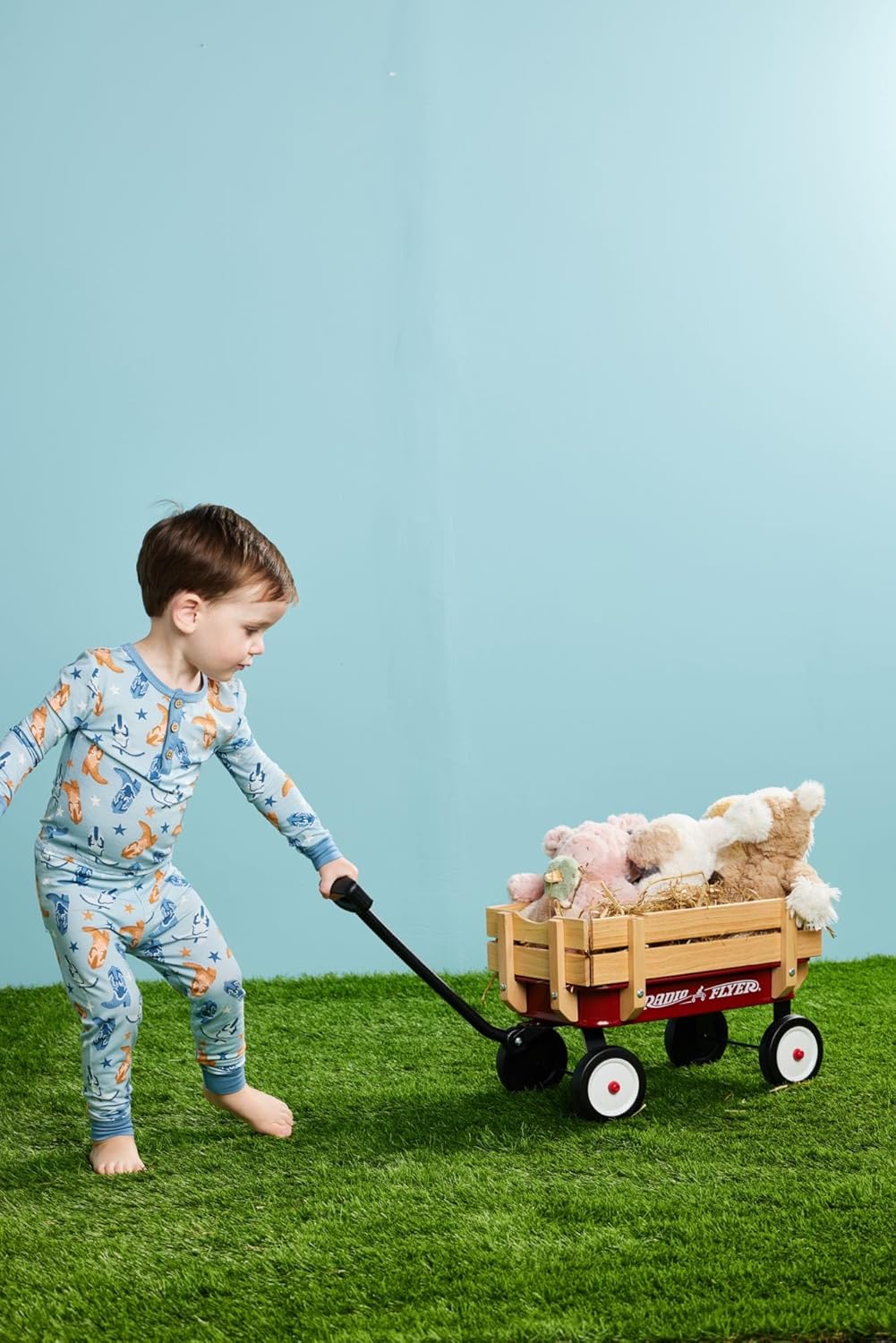 Mud Pie baby-boys Mud Pie Children's Blue Cowboy Print Pjs - Image 4