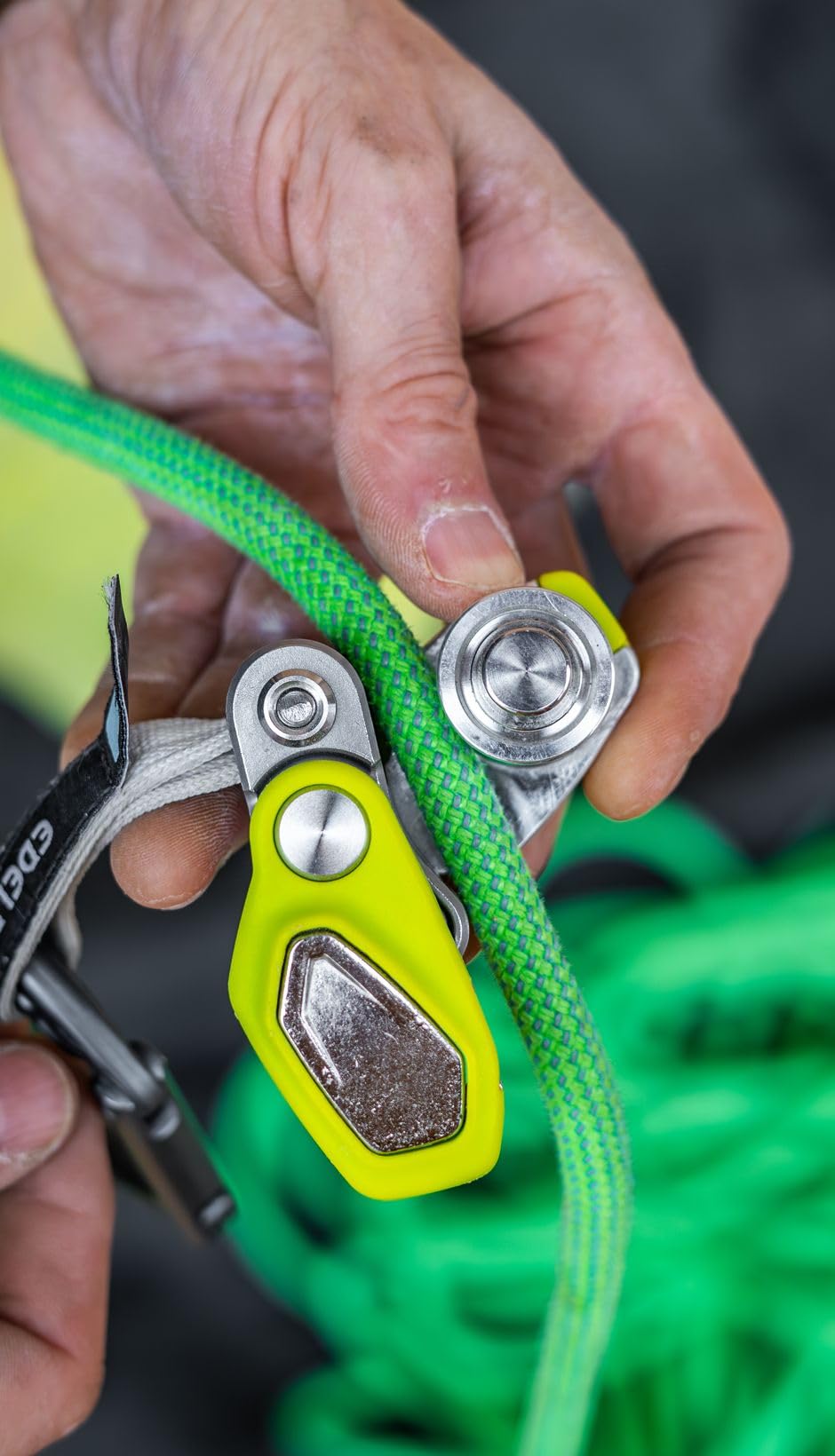 EDELRID Dispositivo di sicurezza OHMEGA, colore: Oasis