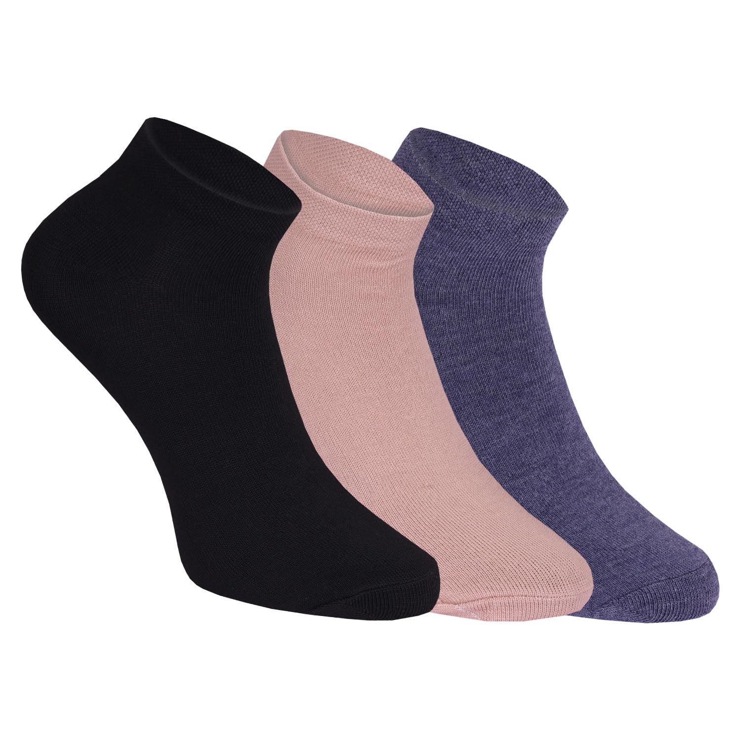 Socks for Women and Girls | Plain Ankle Length Socks | Thick, & Stylish | Odour-Free, Lightweight | Ideal for Daily office Wear | Free Size | Pack of 3 Pairs-image-46