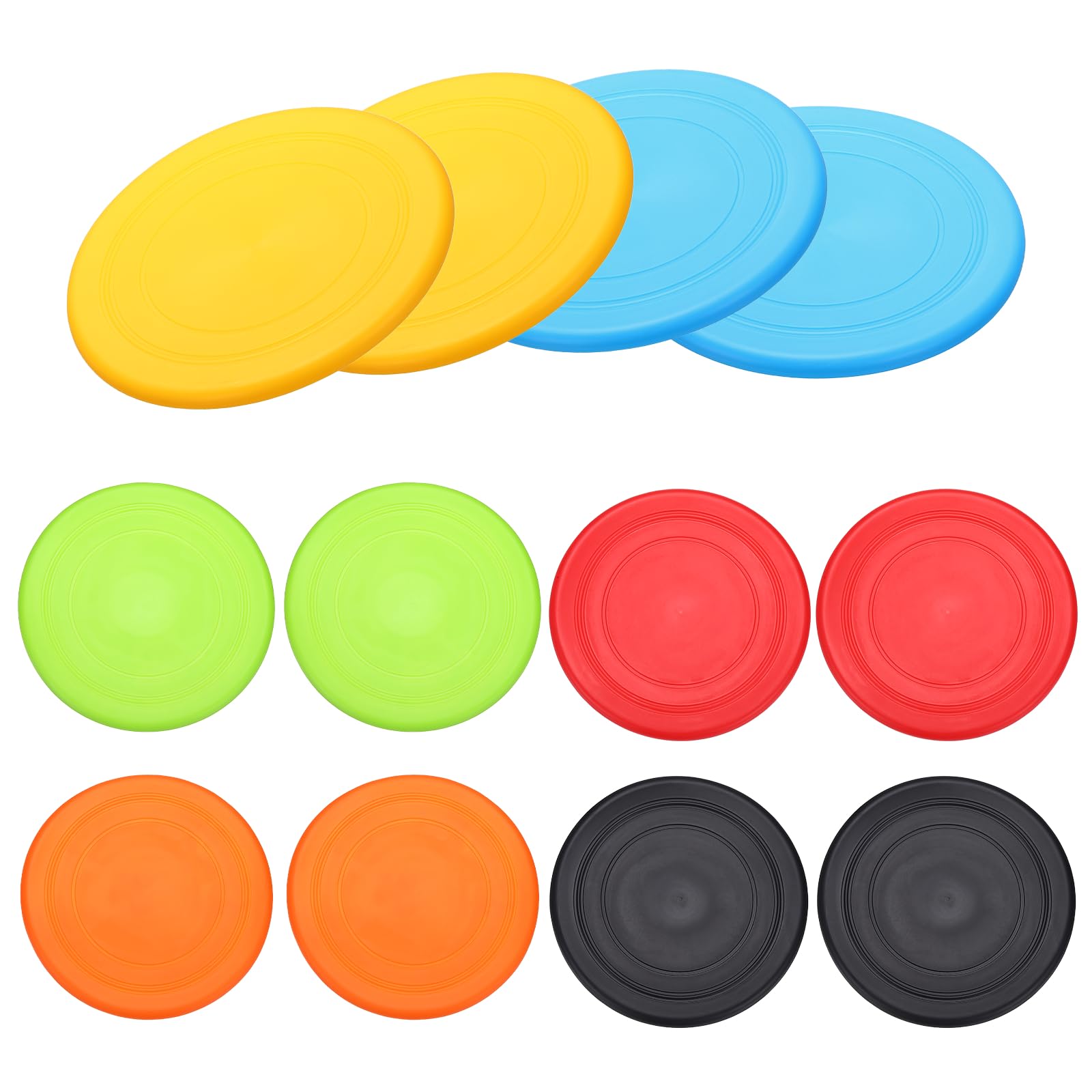 Disques volants souples, disques volants de sport pour tous les âges, entraînement en plein air, légers et durables, 12 pièces et 17,8 cm et 6 couleurs adaptées pour (plage, jardin, pelouse