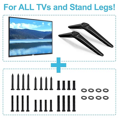Miniatura 3 de Kit de tornillos y arandelas universales para soporte de TV Insignia Sony Toshiba RCA Roku TV Mount Patas, incluye arandelas