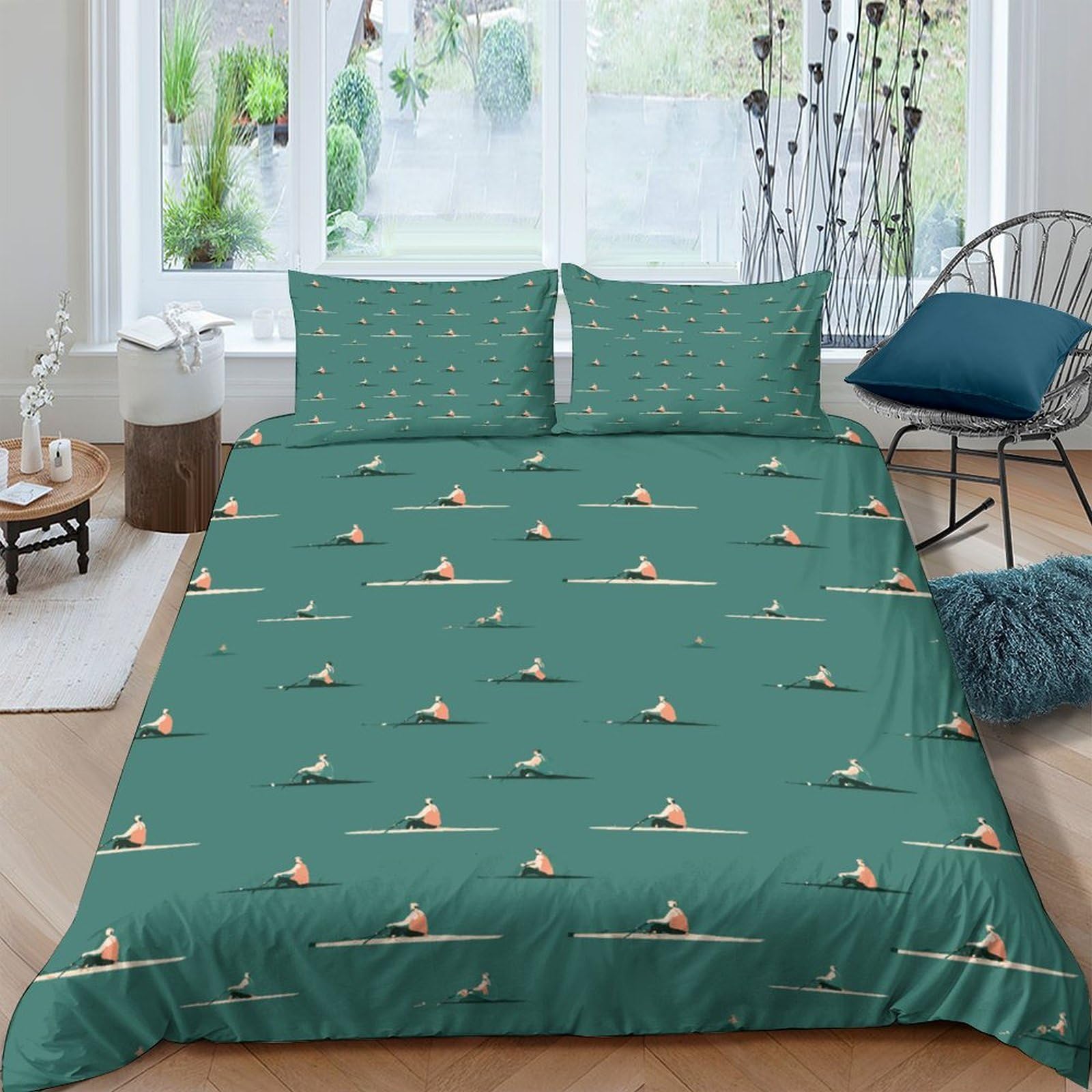 Ctjqhvkz Style-8 3D Printed Green Bird Branch Fitted Sheet Microfiber Soft Mattress Cover Anti-Slip Easy Care For Bedroom Home Decor Single（135X200cm）