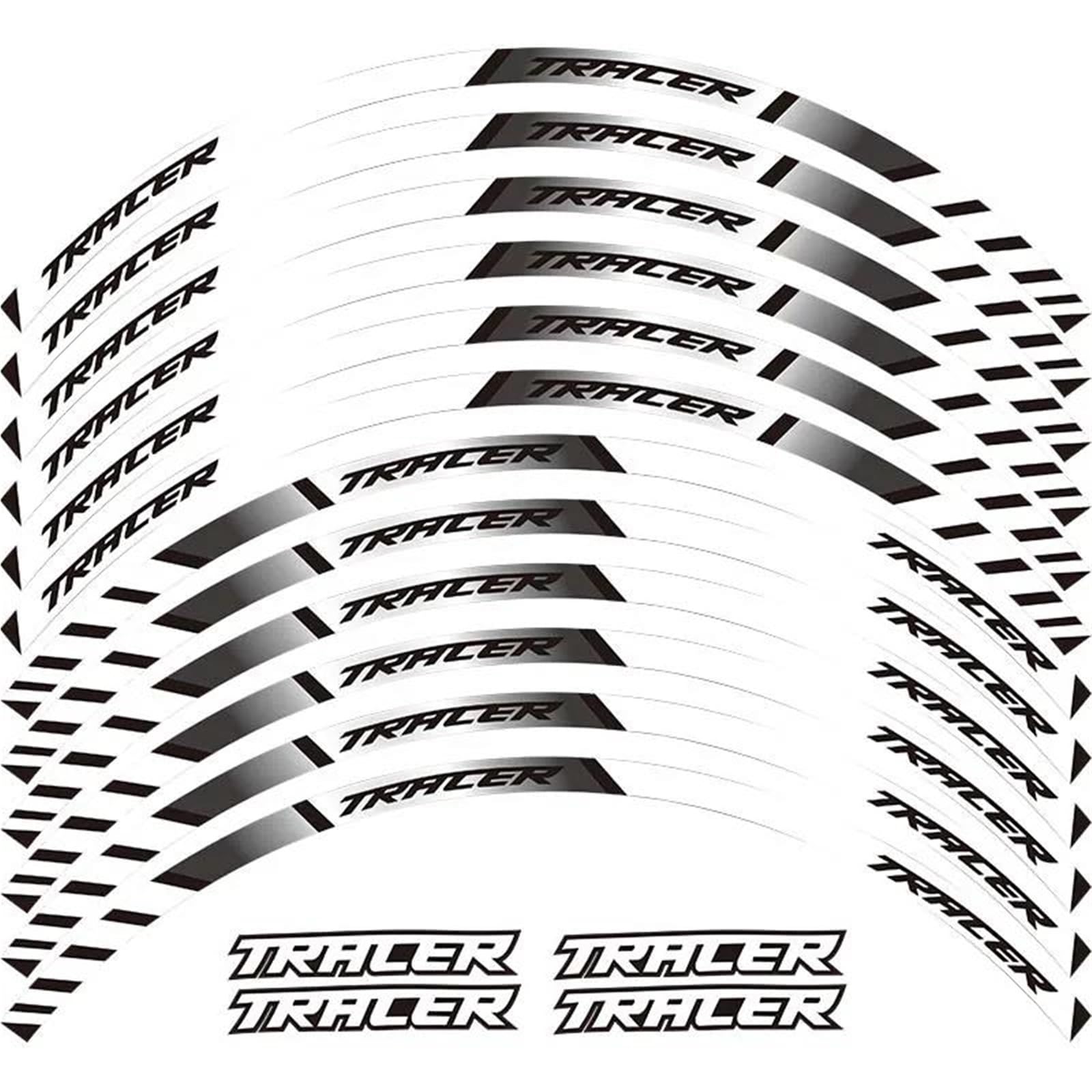 12 Pcs Motorcycle Reflective Tire Decals Wheels Moto Stickers Decoration Protection Rim Sticker for Yamaha for Tracer(Color2)