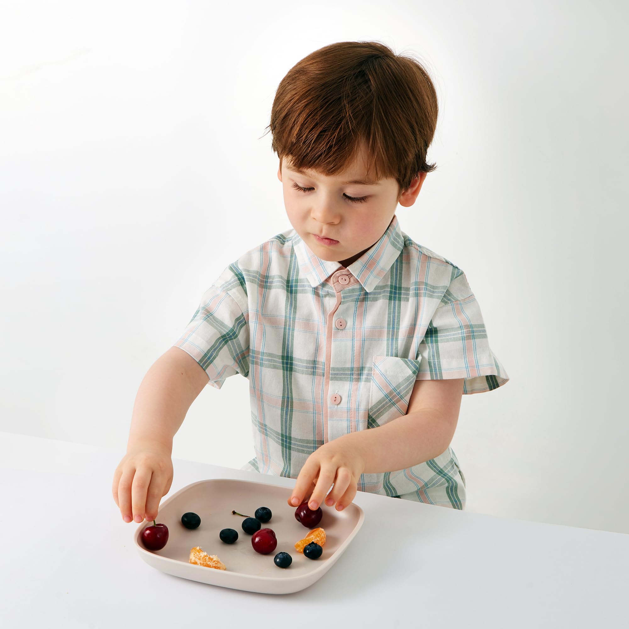 SUGARCANE - Platos para niños, paquete de 5 (7.9 pulgadas), platos orgánicos para niños pequeños a niños grandes, certificado USDA, aptos para microondas y lavavajillas, sin BPA, irrompibles,