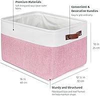 Vista 105 de OrganiHaus Narrow Storage Bins 15x06in, Small Closet Bins for Shelves, Bathroom Storage Baskets for Shelves, Narrow Baskets, Fabric Organizer with