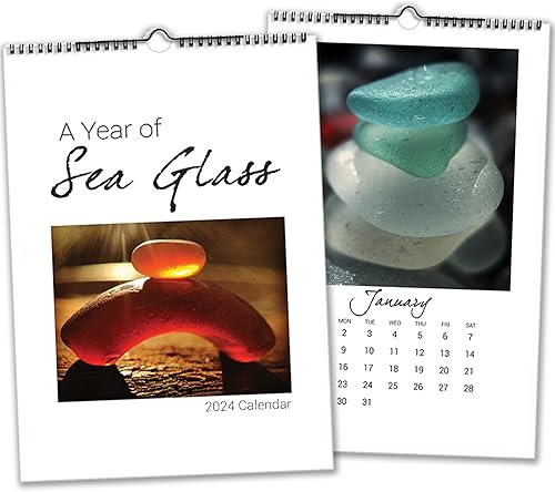 Miniatura 1 de Calendario de pared de cristal marino 2024 - Un año de cristal marino
