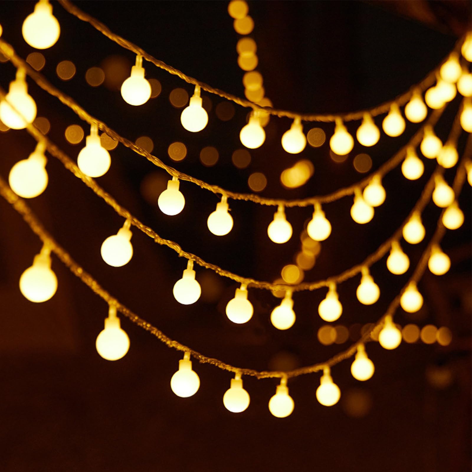 ENLACE Cadena de luces de 3 m, 20 LED, luz blanca cálida, funciona con pilas, guirnalda de luces para interior y exterior, para bodas, fiestas, Navidad, jardín, habitaciones, balcón, camping