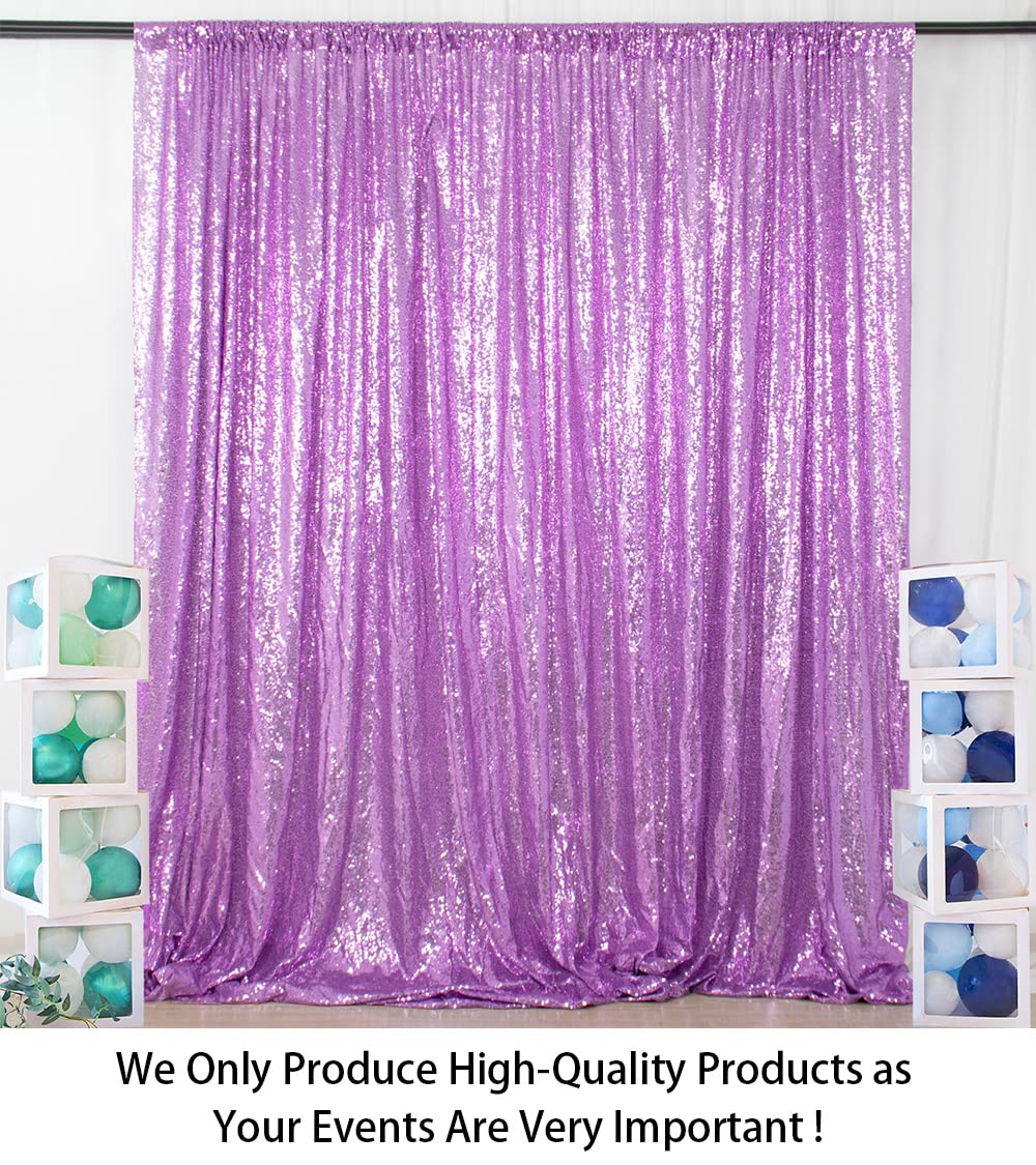 ShinyBeauty Lavender Sequin Backdrop Curtains 2 Panels Sequin Bakdrop 4x8FT Shimmer Backdrop for Photograph Wedding Backdrop Drapes Lavender Glitter Backdrop Curtains Backdrop Backgrounds
