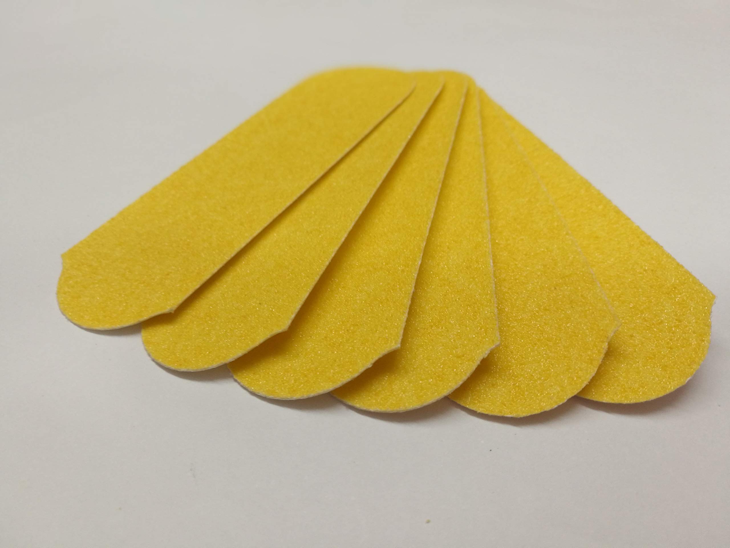 QAQ 80 GRIT Stainless Steel Pedicure File Refill Pads, 60 Count (80 GRIT Yellow)