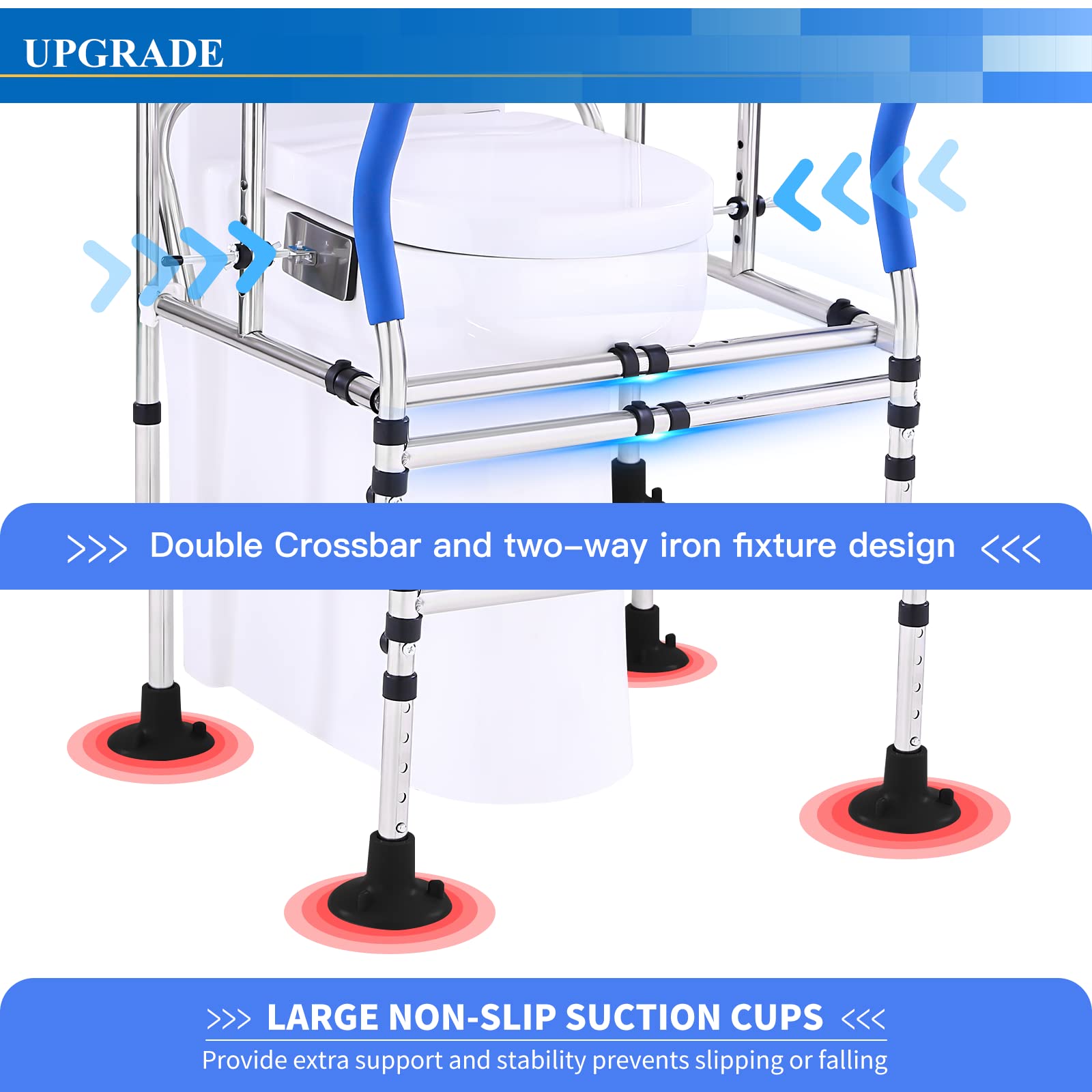 Toilet Safety Rail - Elderly & Handicap Support -2 Toilet Safety Rail - Elderly & Handicap Support -2
