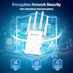 NEWFAST 2026 WiFi Range Extender,Wireless Repeater for Home with 4 Rotating Antennas,MU-MIMO,4X Faster,Covers Up to 9,800 Sq.ft and Support 35 Devices,WiFi Signal Booster Support WPS One Key Setup