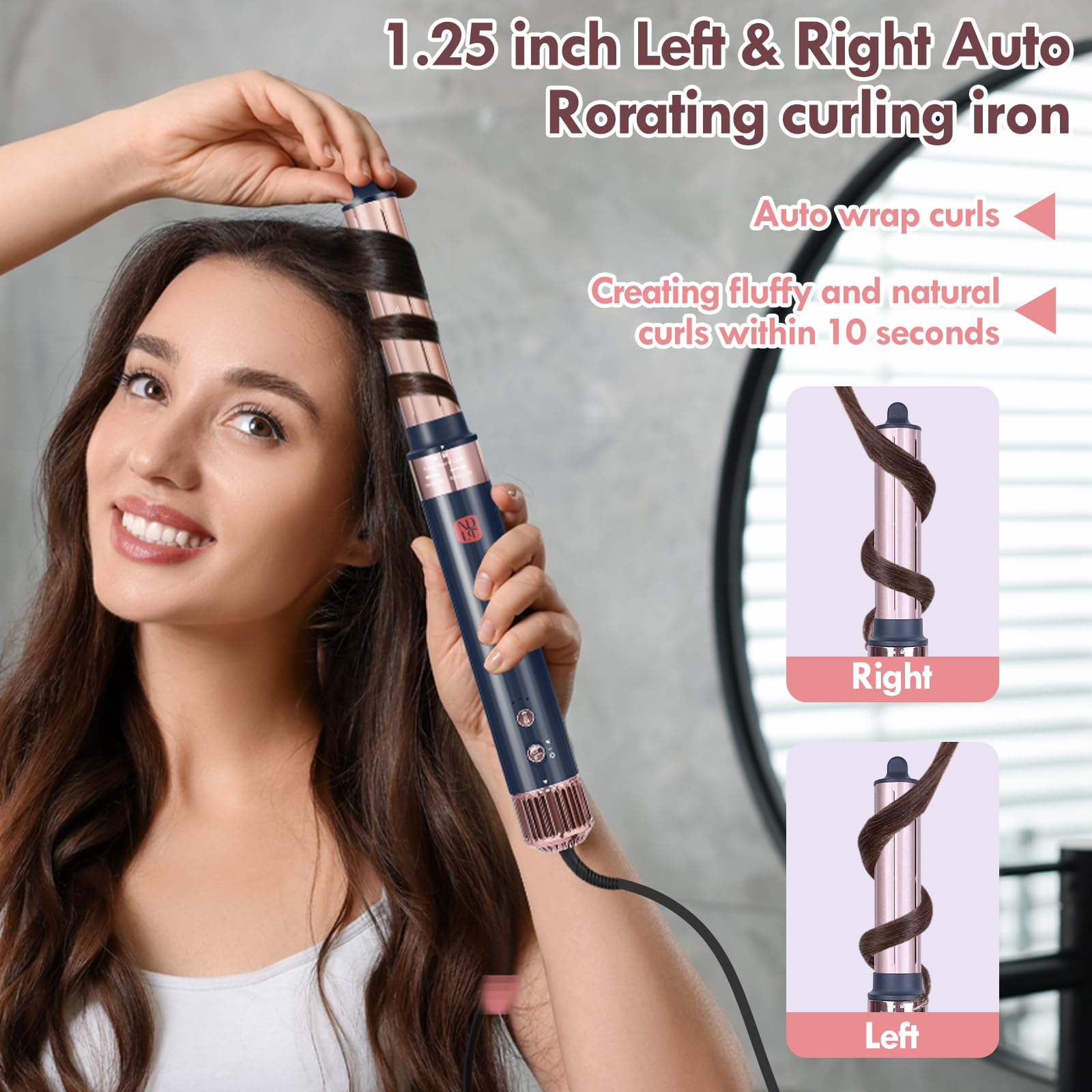 NDLT Hairstyler 5 in 1 Haartrockner Föhnbürste Glättbürste Lockenstab Rundbürste